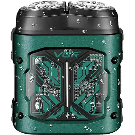 Электробритва аккумуляторная VGR V-344 Роторная 8000 RPM Влагозащита IPX6 Фиолетовая Зеленая - фото 1