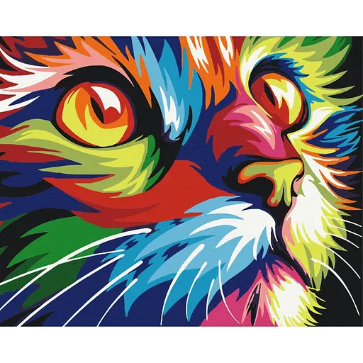 Картина за номерами Райдужний кіт Brushme 40x50 см кольорова 000277095