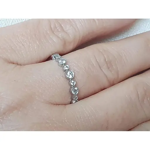 Срібне кільце Qvaliz з фіанітами. 901-01006 18 - фото 2