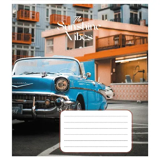 Зошит учнівський "Ретро авто" Leader 024-550139K-3 в клітинку, 24 аркуші - фото 1