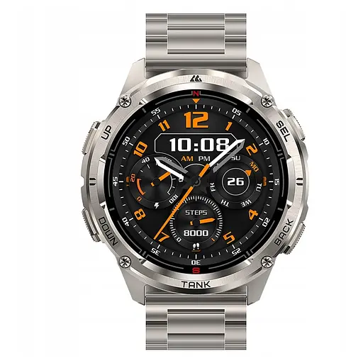 Умные тактические смарт-часы Kospet Tank T3 Ultra 2 модуль GPS Special Edition Два ремешка Silver (18652) - фото 7