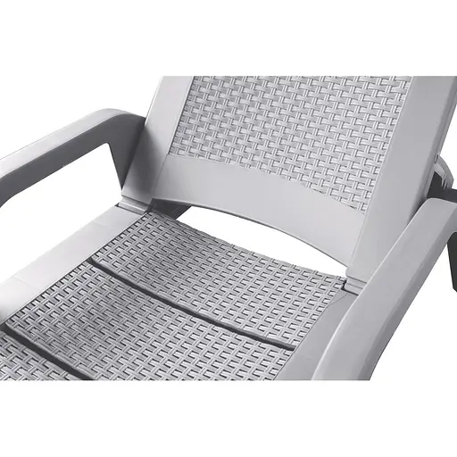 Шезлонг пластиковий Bica Nilo, сіро-бежевий - фото 4