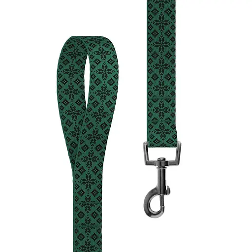 Поводок для собак Баркси Urban патриотический Вышиванка зеленая - фото 2