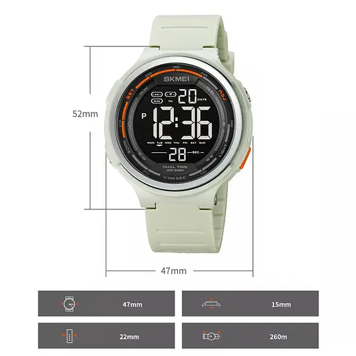 Мужские наручные часы Skmei 1841 Серый - фото 9