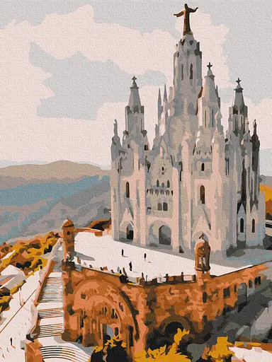 Картина за номерами на підрамнику Brushme Храм Святого Серця. Барселона