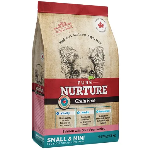 Сухий корм Pure Nurture для собак малих та дрібних порід на всіх стадіях життя, рецепт з лососем та кол.горохом 8 кг - фото 1