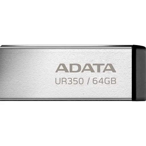 Флеш-накопичувач Adata Flash 64Gb USB 3.2 UR 350 Silver/Black (UR350-64G-RSR/BK) - фото 1