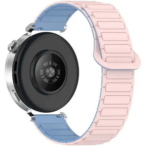 Ремешок DK CDK для Globex Smart Watch Me Pro 20mm Silicone Shaped Magnetic Band (018822) (pink / lilac) - фото 2