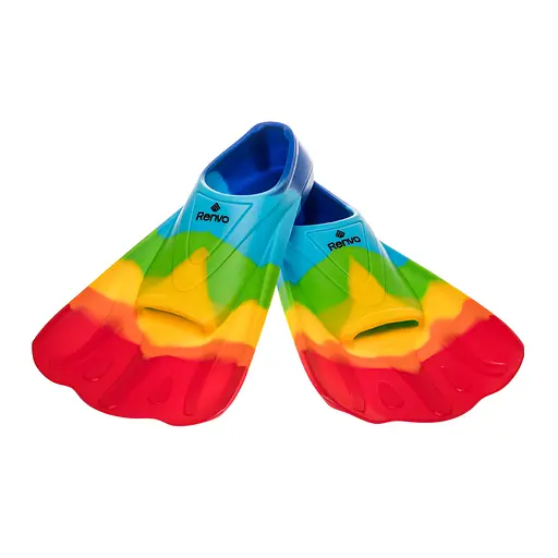 Короткі ласти для тренування в басейні Renvo Criz із закритою п'ятою різнокольоровий розмір 30-32 (SF120-45 30-32) - фото 5