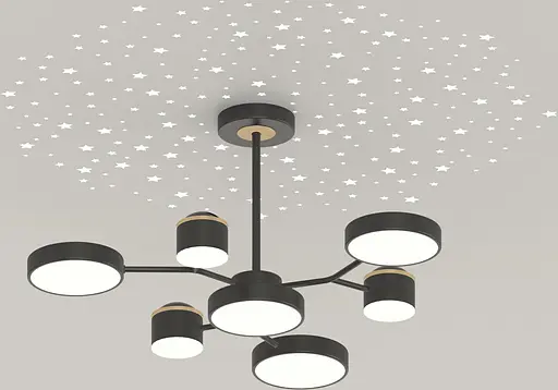 Потолочный светильник XI3347-7 Черный + Золото