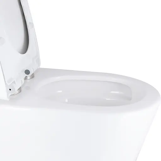 Унитаз-моноблок напольный Qtap Swan Ultra Quiet безободковый с сиденьем Soft-Close White QT16226080AW, Белый - фото 5