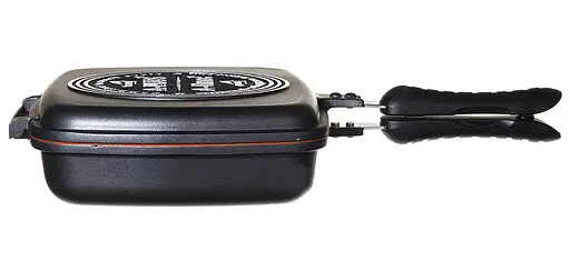 Сковорода гриль с антипригарным покрытием A-PLUS двухсторонняя сковорода гриль 30 см - фото 2