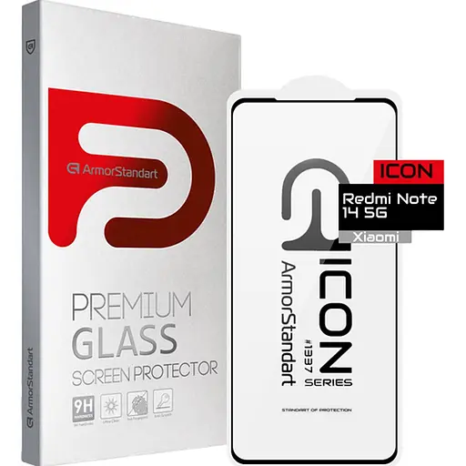 Защитное стекло ArmorStandart Full Icon Glass для Redmi Note 14 5G Black (ARM83174) [125535]