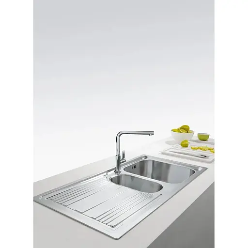 Кухонна мийка Franke Logica, нерж.сталь, прямокутник, з крилом, 1000х500х180мм, чаша - 1,5, врізна, line LLL 651, нерж декор - фото 2