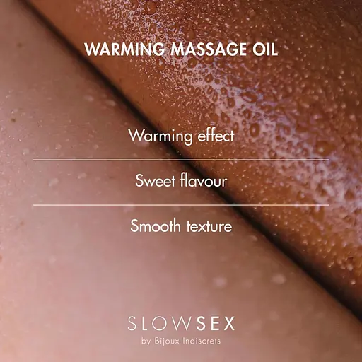 Розігрівальна їстівна масажна олія Bijoux Indiscrets Slow Sex Warming massage oil - фото 4