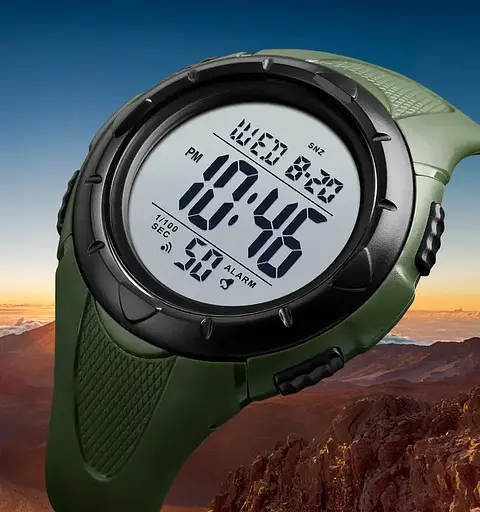 Мужские спортивные часы Skmei 1535 Dive (Зеленый) - фото 5