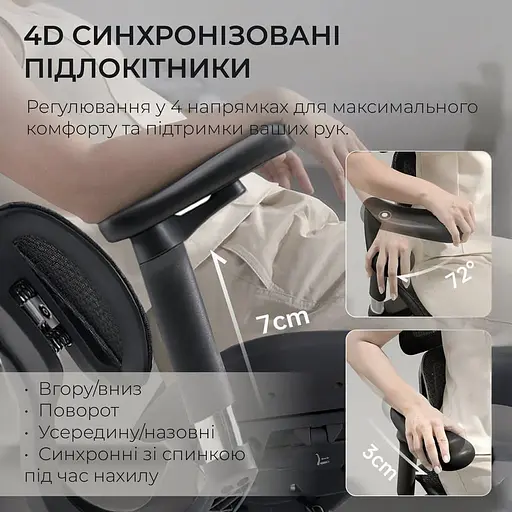 Ігрове крісло Sihoo DORO S100 Mesh Black (S100-M301) - фото 8