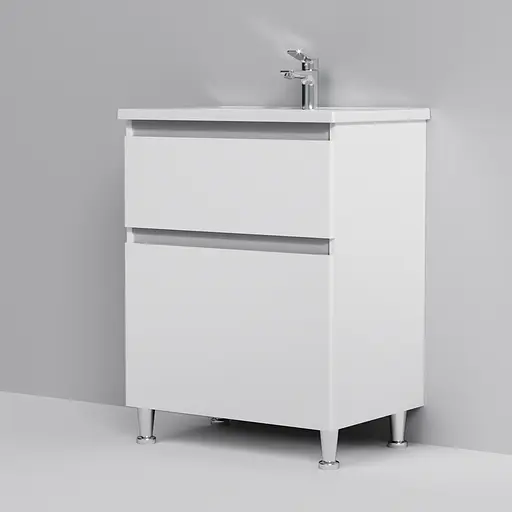 Тумба з умивальником AM.PM X-Joy підлогова 65 см 2 ящики білий M85-FSX0652-WC0652WG38 Білий - фото 4