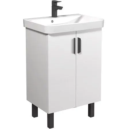 Тумба Мойдодир Idea 55-U з умивальником River 55 Білий універсальна Білий - фото 1