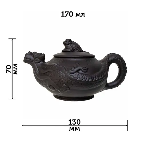 Иссинский чайник Жабодракон, 170 мл - фото 8