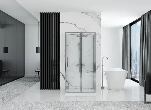 Душевая кабина Rea Rapid Slide 120x100 chrome пристенная REA-KPL-09108, Универсальная, прозрачная, хром - фото 4