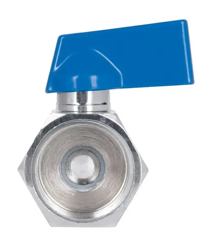 Кран кульовий міні Thermo Alliance Standart 1/2" ВВ прямий, хром, півметелик SD187W15 - фото 2