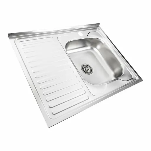 Кухонна мийка з нержавіючої сталі Valeso сатин 8060 R (0,7/160 мм), Satin - фото 1