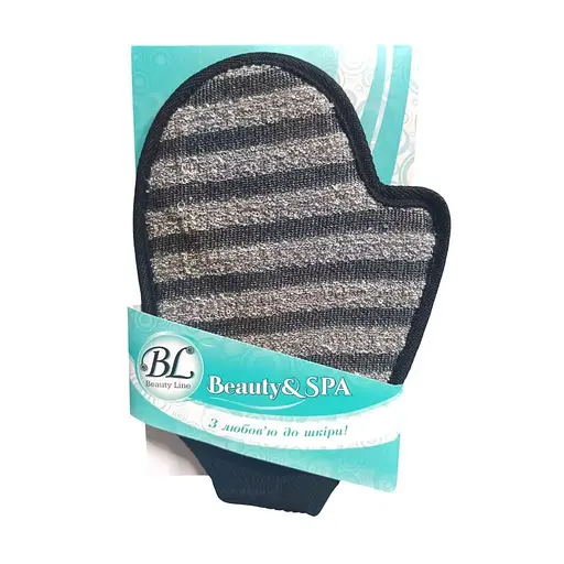 Мочалка - перчатка уголь хлопок SPA Beauty Line (412258) - фото 1