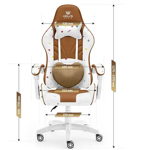 Компьютерное кресло Hell's Rainbow Beige - фото 10