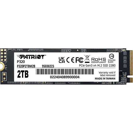 Накопичувач SSD Patriot m.2 NVMe 2TB P320 (P320P2TBM28) - фото 1