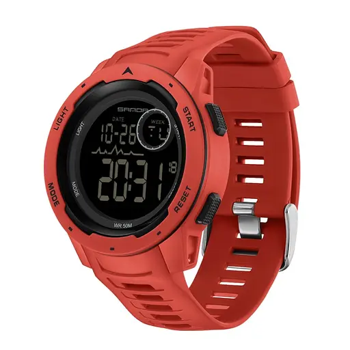 Наручний годинник чоловічий 2125 Red-Black Sanda acs0030949 - фото 1