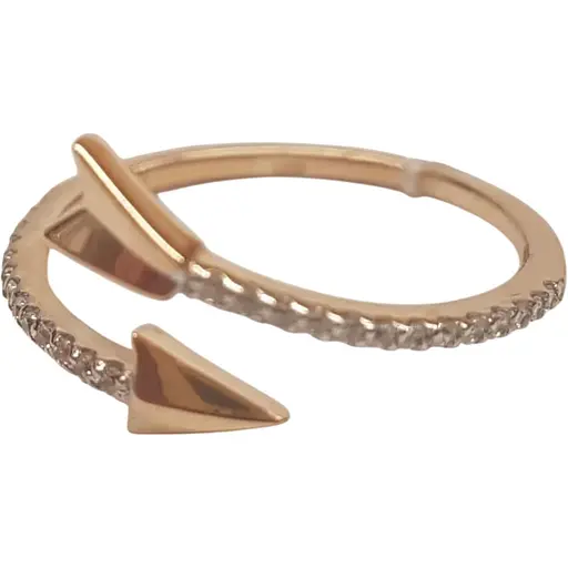 Золотое незамкнутое кольцо Харьковская ювелирная фабрика Стрела с фианитами. 700086-Рр 17,5