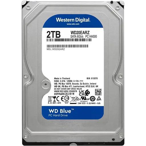 Жорсткий диск 3.5" Western Digital Blue 2 TB SATA 64 MB (Western Digital20EARZ) [141096] - фото 3
