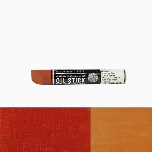 Фарба олійна у формі пастелі Sennelier Oil Stick, 38 мл, S3, Китайський помаранчевий (Chinese Orange) - фото 2