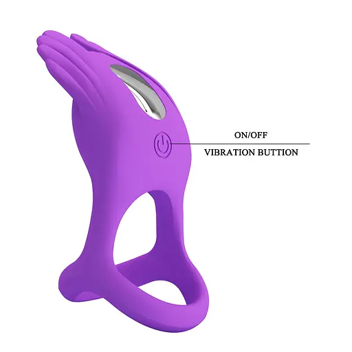 Виброкольцо Pretty Love Silas Vibrant Penis Ring 9.5 см фиолетовый - фото 9