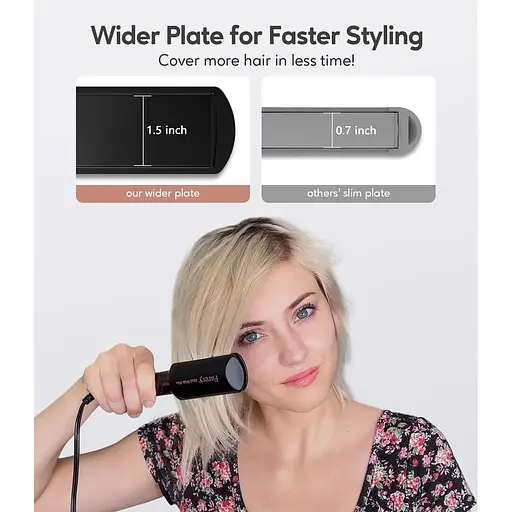 Портативный выпрямитель для коротких и длинных волос 1.5-дюймовые пластины - фото 4