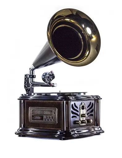 Ретро проигрыватель и радио Daklin Лондон (винил/USB/FM/CD) натуральный дуб (RP-013B) Граммофон - фото 2