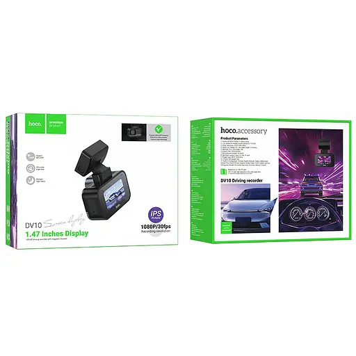 Відеореєстратор Hoco DV10 Mini Screen Dashcam Black - фото 5