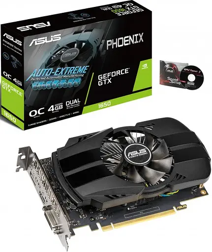 Видеокарта ASUS GTX 1650 4Gb Phoenix OC (PH-GTX1650-O4G) (GDDR5, 128 bit, PCI-E 3.0 x16) Б/у - фото 2