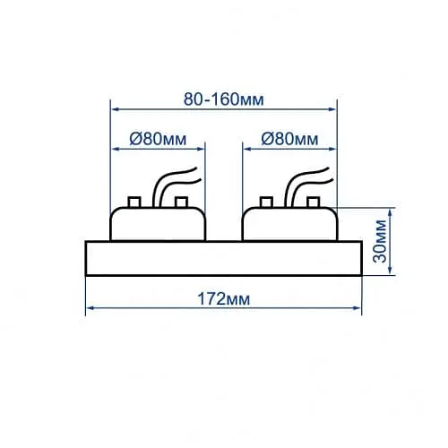 Подвійний вбудований світильник у чорному корпусі | Line F | Арт. DL6142 чорний - фото 3