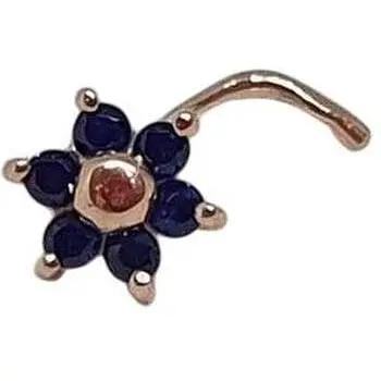 Золота сережка-пірсинг Dear в ніс Dear с фіанітами. 1040.7