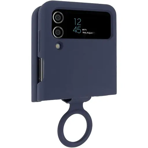 Чехол Foldables Silicone Cover Lakshmi AAA для Samsung Galaxy Z Flip4 Темно-синий / Midnight blue