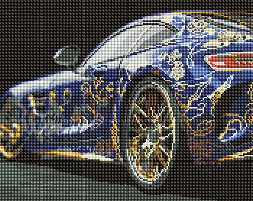 Набор с алмазной мозаикой на подрамнике Изысканная машина Ideyka AMO8183, 40x50 см