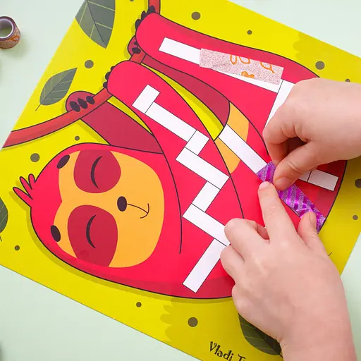 Набір для творчості Sticky strips "Лама" Vladi Toys VT4433-04 Укр - фото 3