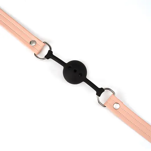 BDSM кляп Liebe Seele Dark Candy Breathable Silicone Ball Gag рожевий - фото 3