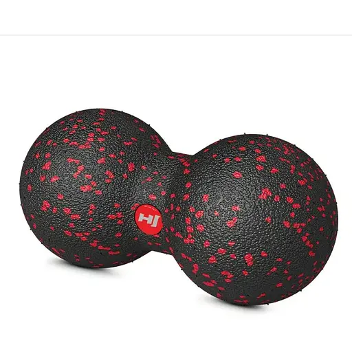 Массажный мяч Hop-Sport HS-D008MB двойной EPP 80 мм черно-красный - фото 3