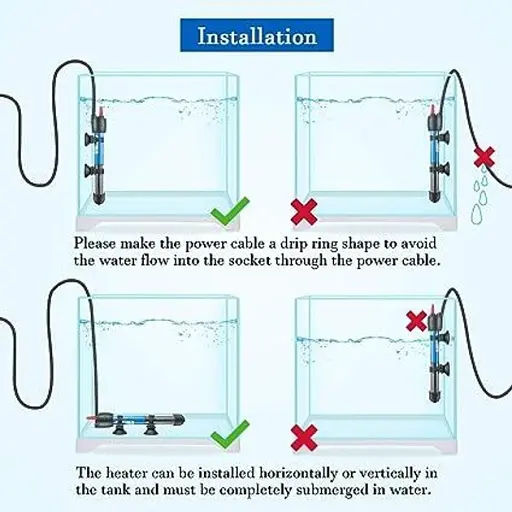 Нагреватель для аквариума FEDOUR hp-608 300w на 100-220 л - фото 5