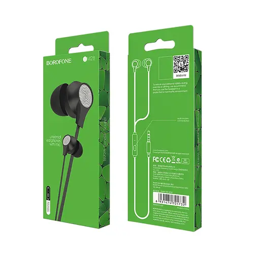 Навушники вакуумні Borofone BM28 Jack 3.5 чорний - фото 3