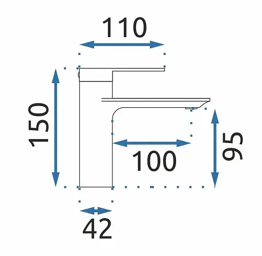 Змішувач для умивальника Rea Storm gun grey низький REA-B4580 Графит - фото 5
