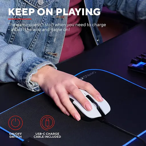 Мишка Trust GXT923 YBAR Wireless White (24889) - фото 7